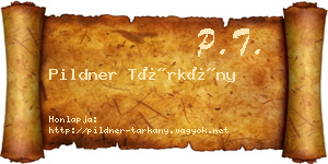 Pildner Tárkány névjegykártya